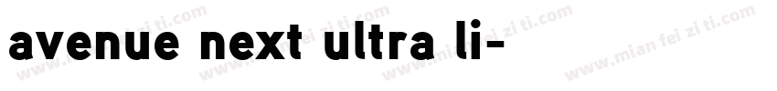 avenue next ultra li字体转换